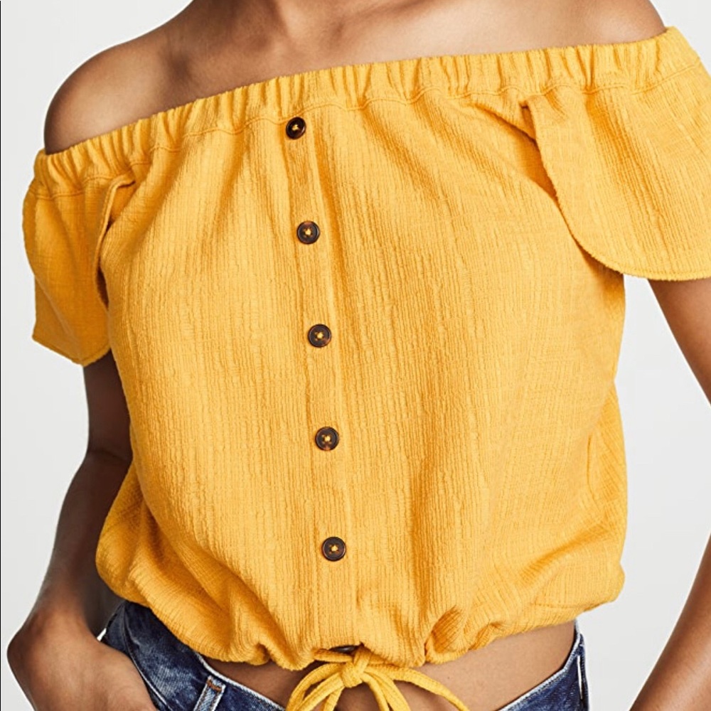 Madewell Texture & Thread Off the Shoulder Top - Picture 2 of 5
